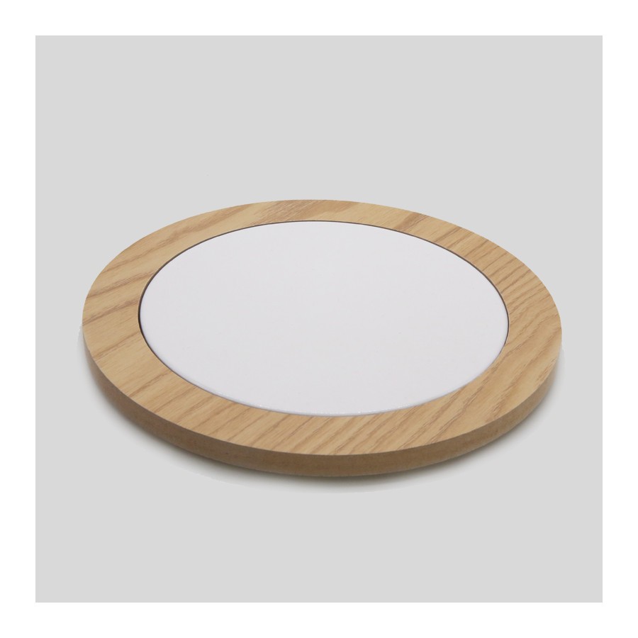 Sottopentola in ceramica con bordo in legno