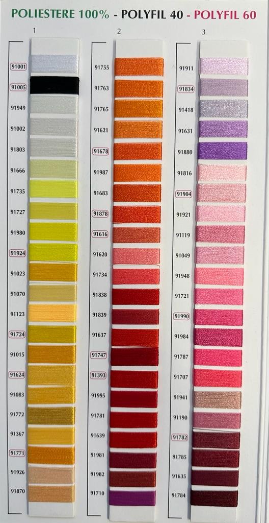 Cartella Colori Filati Polyfil