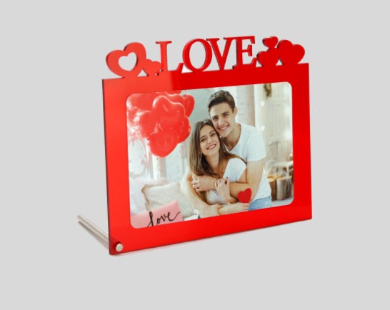 Cornice In Plexiglass Red Love 18X15 Cm Per Sublimazione