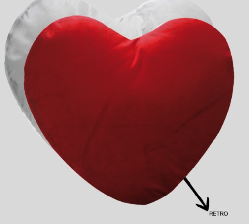 Federa Cuore Velluto 40X40 Cm Per Sublimazione