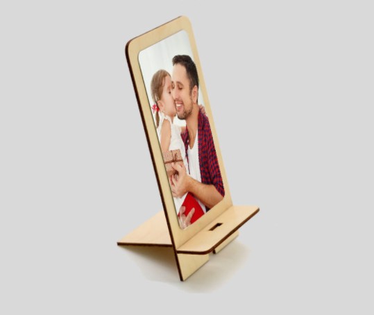 Porta Cellulare Da Tavolo 9X20 Cm In Legno