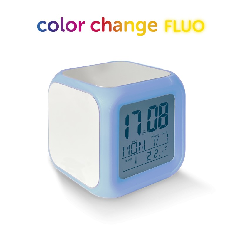 Orologio Sveglia 7 colori in Plastica Per Sublimazione