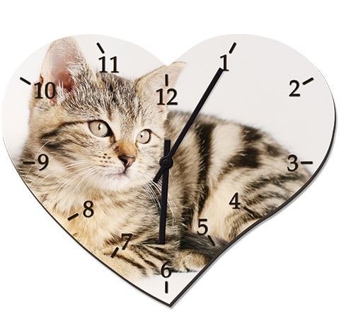 Orologio Sublimatico in Vetro Temperato Completo di Meccanismo e Lancette Per Sublimazione